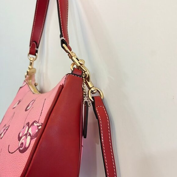 Coach Pink Cherry Print Shoulder Bag Fashion❤️🎉🎉🎉🎉 - Picture 3 of 7